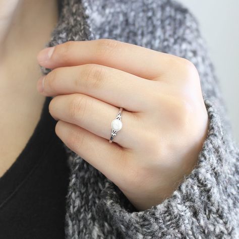 Thanks for the kind words! ★★★★★ "I love this ring. I wore it the day I got it. The quality is great and it looks exactly like the picture." Angela https://etsy.me/3pyY9Fv #etsy #white #no #pearl #silver #women #yes #stone #minimalist #vintageringpearl Pearl Ring Design, White Pearl Ring, Silver Pearl Ring, Heart Band, Golden Pearl, Wedding Rings Round, Tahitian Black Pearls, Wedding Anniversary Rings, Gold And Silver Rings