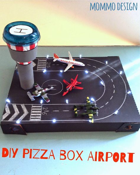 WITH A PIZZA BOX... Mommo Design, Diy Pizza, Cardboard Toys, Pizza Box, Recycle Box, A Pizza, Cardboard Crafts, Diy Toys, Projects For Kids