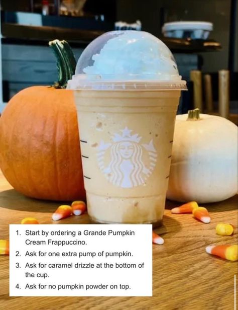 Pumpkin Pie Frappuccino Starbucks, Pumpkin Frappuccino, Frappuccino Starbucks, Cold Starbucks Drinks, Starbucks Frappuccino, Starbucks Drinks Recipes, Starbucks Recipes, Pumpkin Cream, Drinks Recipes