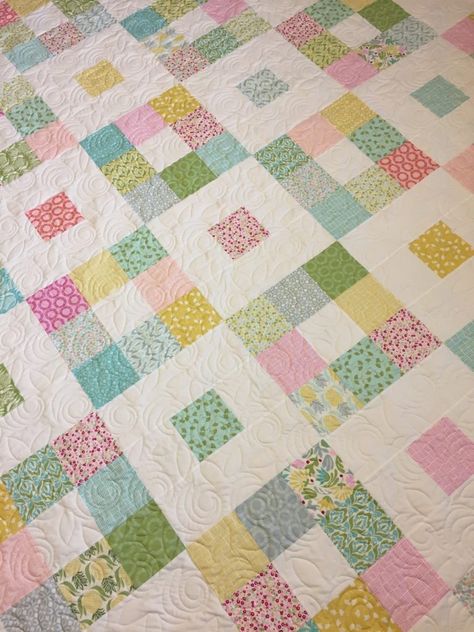 Whimsy Quilt Pattern, Quilt Patterns Using Charm Squares, Square Dance Quilt Block, 9 Square Quilt Patterns, Square Dance Quilt, Square Quilts, Charm Pack Quilt Patterns, Charm Square Quilt, Moda Bake Shop