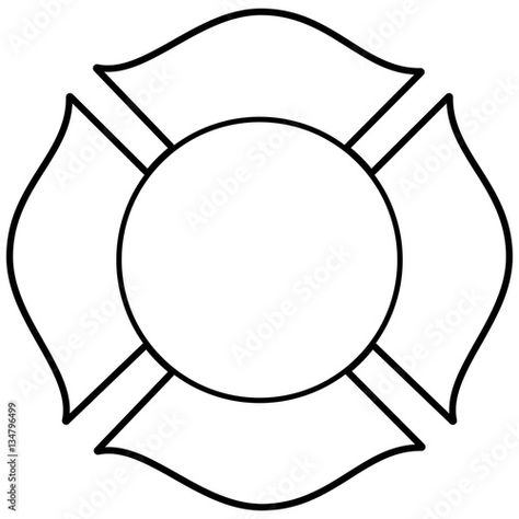 Stock Image: Firefighter Maltese Cross Firefighter Maltese Cross, Firefighter Cross, Fire Fighter Cake, Cross Cakes, Maltese Cross, Maltese, Firefighter, Adobe Stock, Stock Vector