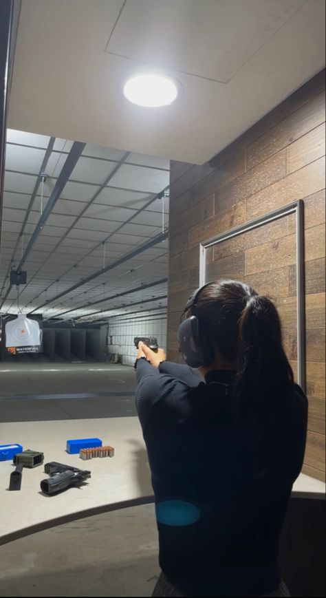 Girl Shooting Range, Niche Hobbies, Valeria Core, Purple Motorcycle, My Future Job, Cowgirl Style Outfits, Future Job, Beach At Night, Shooting Sports