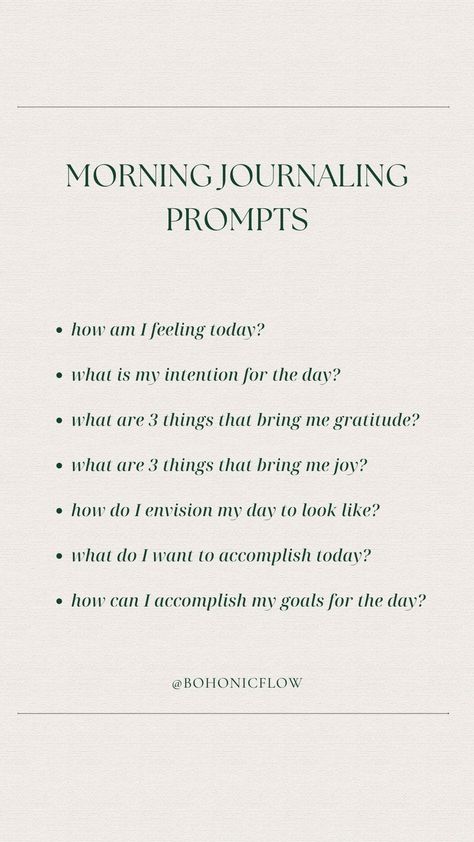 Gratitude Prompts Morning, Own Your Morning Elevate Your Life, Goal Setting Affirmations, Morning Journal Prompts For Productivity, 5minute Journal, Bedtime Prompts, Morning Writing Prompts, Monday Journal Prompts, Morning Gratitude Journal