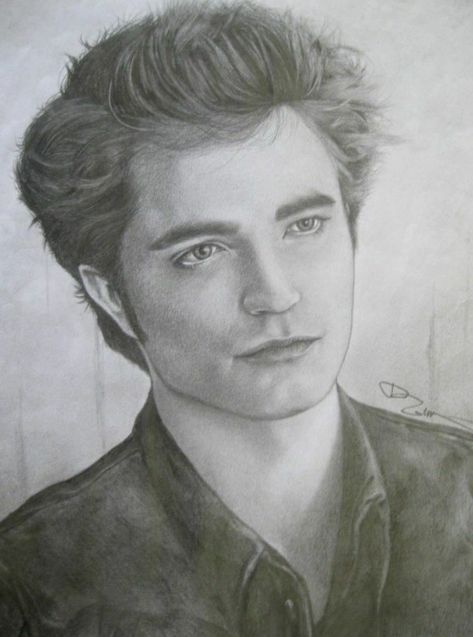 Harry Potter Sketch, Twilight Jacob, Twilight Jokes, Harry Potter Art Drawings, Robert Pattinson Twilight, Twilight Edward, Soulmate Sketch, Twilight Film, First Drawing