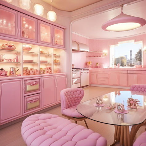 14 Barbiecore Interior Design and Decor Ideas Pink Boutique Interior Design, Pink Boutique Interior, Barbie Interior Design, Pink Barbie House, Barbiecore Interior, Barbie Interior, Barbie Inspired, Room Refresh, Boutique Interior Design