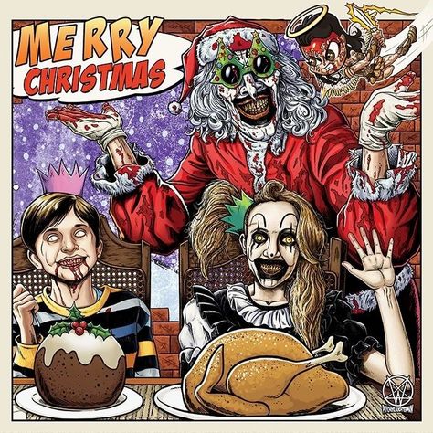 Terrifier 3, Horror Villians, Merry Creepmas, Clown Pics, Horror Room, Horror Aesthetic, Horror Cartoon, Goth Christmas, Art The Clown