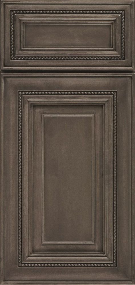 Smokey Hills is a rich, graphite gray cabinet stain on Maple, with slightly warm undertones. Gray Stained Cabinets, Cabinet Stain, Taupe Kitchen Cabinets, Omega Cabinetry, Raised Panel Cabinet Doors, Raised Panel Cabinet, Gray Cabinet, Taupe Kitchen, Panel Cabinet Doors