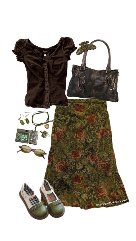 @jeanniebeannieee Band Concert Outfit, Whimsigoth Summer, Concert Fit, Outfits 2000s, 1800s Fashion, Band Concert, Downtown Outfits, Western World, Fits Clothes