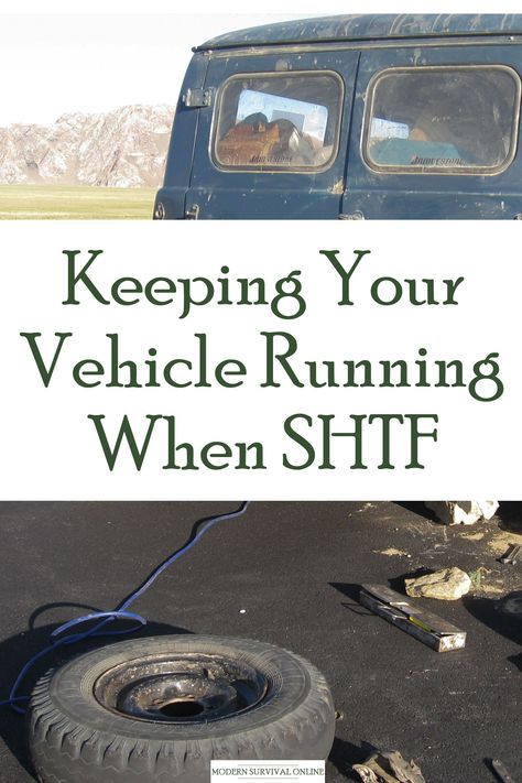 Prepping your vehicle for disasters is one thing, making sure it runs after a collapse is another. #survival #bugoutvehicle #preparedness #SHTF Shtf Vehicle, Emergency Preparedness Food Storage, Vintage Housewife, Bug Out Vehicle, Vehicle Maintenance, Survival Techniques, Prepper Survival, Wilderness Survival, Used Car Parts