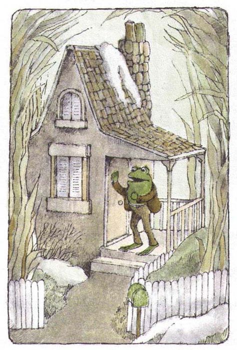 jolly frog by Arnold Lobel Frog And Toad Aesthetic, Frog And Toad Are Friends, Arnold Lobel, Toad House, Frog House, Frog Illustration, Frog Pictures, Funny Frogs, Frog Art