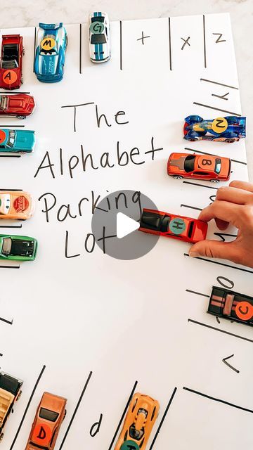 Abc Parking Lot, Alphabet Cars, Preschool Mom, Primary Teaching, Letter Matching, Letter Activities, Letter Form, Easy Activities, Program Ideas