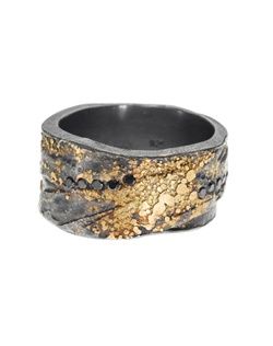 trdr203-blk-6 Wedding Rings Diamond Cut, Black And Gold Ring, Todd Reed, Black Diamond Bands, Black Wedding Rings, Silver Wedding Rings, Contemporary Jewellery, Contemporary Jewelry, Black Rings