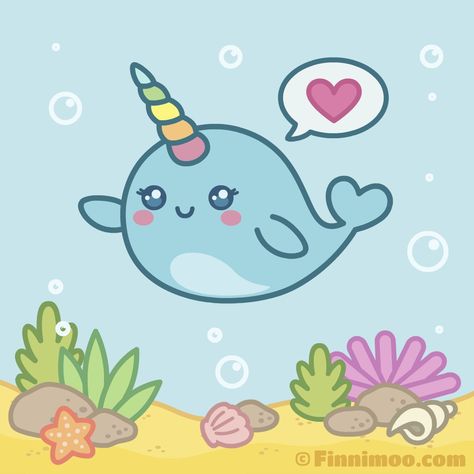 Cute Animation Video, Whale Cartoon Drawing, Narwhal Drawing, Hello Cartoon, Whale Cartoon, Kawaii Narwhal, Cute Animation, Cute Narwhal, Whale Drawing