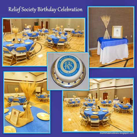 Relief Society Birthday Celebration...I loved how the wheat stalk centerpieces turned out!  Relief Society Birthday Cake Relief Society Visiting Teaching, Birthday Themes For Adults, Relief Society Birthday, Birthday Quotes For Her, Lds Relief Society, Birthday Presents For Mom, Relief Society Activities, Visiting Teaching, Enrichment Activities