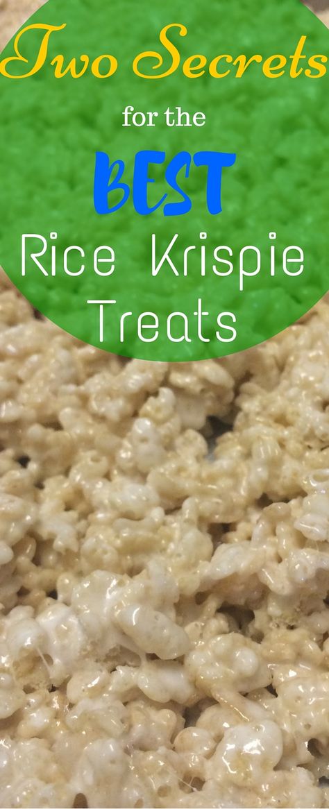 Two Secrets (2) Best Rice Krispy Treats, The Best Rice Krispie Treats, Best Rice Krispie Treats, Fun Rice Krispie Treats, Rice Krispies Recipe, The Best Rice, Best Rice, Cereal Snacks, Rice Recipes For Dinner