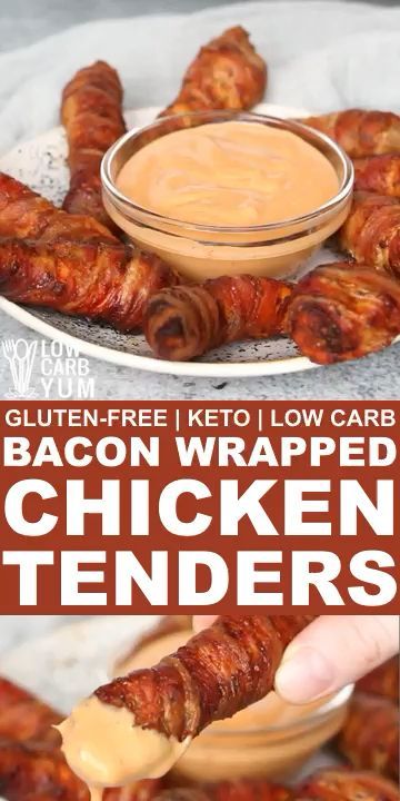 These oven baked bacon wrapped chicken tenders are always a hit as appetizers or main dish. The bacon keeps the meat juicy and provides added flavor. // bacon recipes // bacon food // chicken with bacon // bacon and chicken recipes // #bacon #chickenfoodrecipes #lowcarb #appetizerideas #appetizers #lowcarbrecipes Baked Bacon Wrapped Chicken, Chicken With Bacon, Bacon Food, Bacon Wrapped Chicken Tenders, Oven Baked Bacon, Wrapped Chicken, Baked Bacon, Resep Diet, Bacon Wrapped Chicken