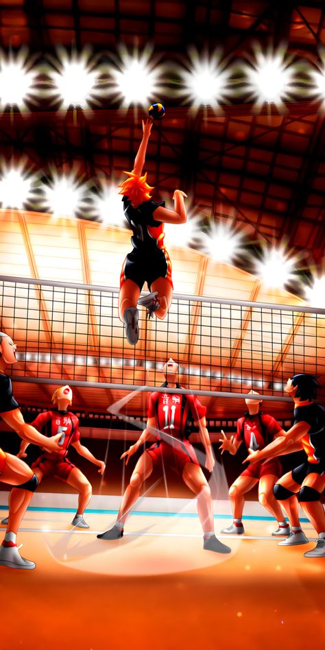 Volleyball Drawing, Volleyball Wallpaper, Hinata Shoyo, Volleyball Pictures, Hinata Shouyou, Volleyball Anime, Haikyuu Kageyama, Haikyuu Karasuno, Haikyuu Wallpaper