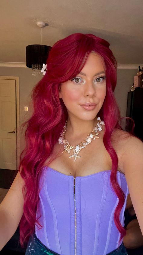 Ariel fancy dress ideas Ariel On Land Costume, Ariel Womens Costume, Ariel Modern Outfit, Ariel Halloween Costume Women, Ariel Costume Women, Ariel Diy Costume, Ariel Fancy Dress, Ariel Costume Diy, Halloween Costumes Redhead