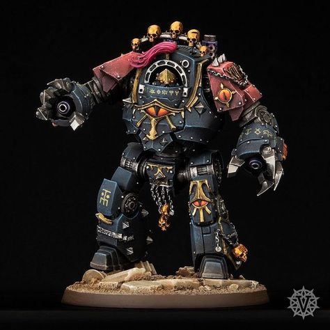 Horus Heresy Thousand Sons, Horus Heresy World Eaters Art, Warhammer Horus Heresy, Contemptor Dreadnought, Horus Heresy Miniatures, Chaos Game, Chaos Legion, Chaos 40k, Painting Miniatures