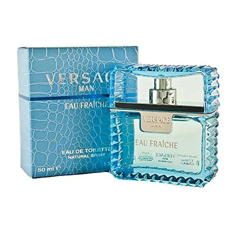 Man Eau Fraiche By Versace Eaudetoilette Spray 17Ounce *** Want additional info? Click on the image. Versace Men Cologne, Versace Man, Versace Man Eau Fraiche, Versace Blue, Versace Fashion, Body Makeup, Cheap Gifts, Crossbody Messenger Bag, Versace Men