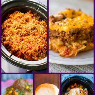 Shipwreck Casserole (In the Slow Cooker) - The Kitchen Magpie Johnny Marzetti Recipe, Johnny Marzetti Casserole, Marzetti Casserole, Shipwreck Casserole, Leftover Halloween Candy Recipes, Johnny Marzetti, Savory Monkey Bread, Cheese Mushrooms, Crock Pot Freezer Meals