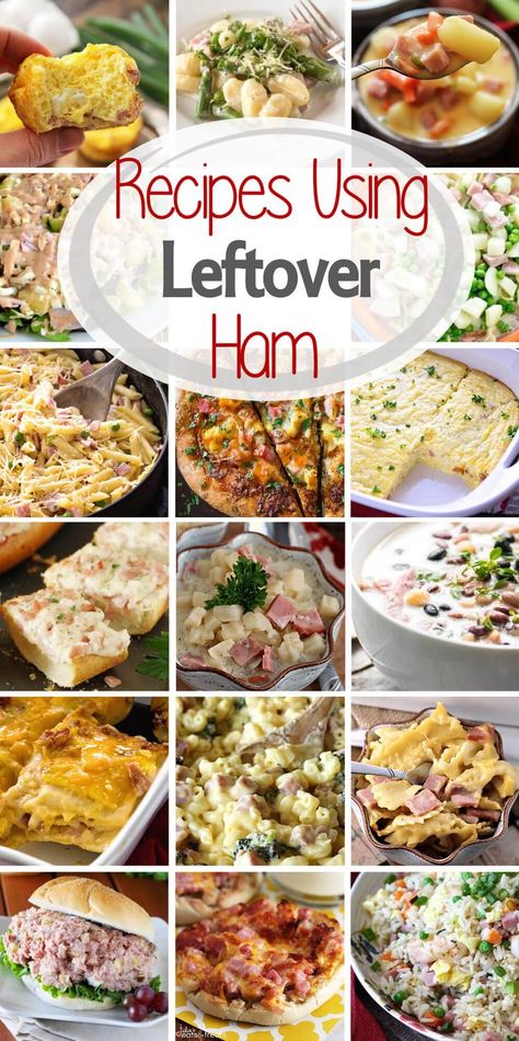 Wondering How to Use Your Leftover Ham? Over 40 Leftover Ham Recipes Including Everything from Ham Salad and Pasta to Breakfast Bars! ~ http://www.julieseatsandtreats.com Recipes For Leftover Ham, Leftover Ham Recipes Casseroles, Recipes With Cooked Ham, Ham Recipes Healthy, Recipes Using Ham, Ham Dinner Recipes, Healthy Ham, Ham Recipes Crockpot, Ham Casserole Recipes