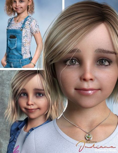 3d Universe, Female Base, Children Hair, Daz Studio, Manga Cute, Mid Length Hair, Clothing And Accessories, Hair Lengths, Different Styles