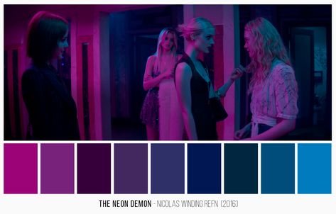 The Neon Demoncolor palettea movie by Nicolas Winding Refn (2016). Euphoria Colour Palette, Demon Color Palette, Euphoria Color Palette, Horror Color Palette, Cyberpunk Color Palette, Film Color Palette, R&b Aesthetic, Nicolas Winding Refn, Color In Film