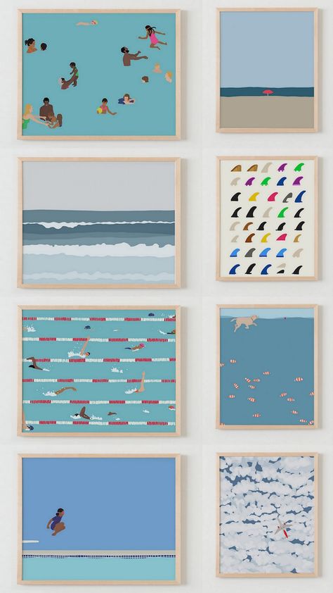 Jorey Hurley, Pool Painting, Pool Paint, Swim Team, Beach Crafts, In The Pool, Creative Posters, Inspirational Wall Art, Birds Eye