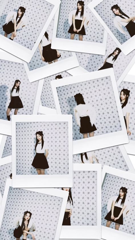 Yunjin Polaroid, Huh Yunjin Wallpaper, Le Sserafim Huh Yunjin, Yunjin Wallpaper, Polaroid Wallpaper, Smile Wallpaper, Kpop Iphone Wallpaper, Huh Yunjin, Iphone Layout