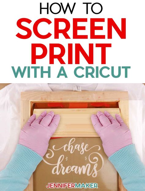 Tutorial for how to screen print a shirt with Cricut machines. Diy Shirt Printing, Screen Printing Tutorial, Vinyl Business, Free Stencil Maker, Handmade Ceramic Mugs, Holidays Crafts, Screen Printed Shirts, Jennifer Maker, Mugs Unique