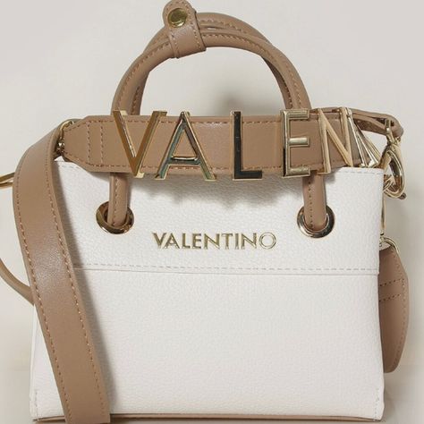 NWT Valentino Crossbody Shoulder Bag White and Beige Valentino Crossbody, Valentino Handbags, White And Beige, Mario Valentino, Valentino Bags, Top Seller, White Beige, Bago, White Bag