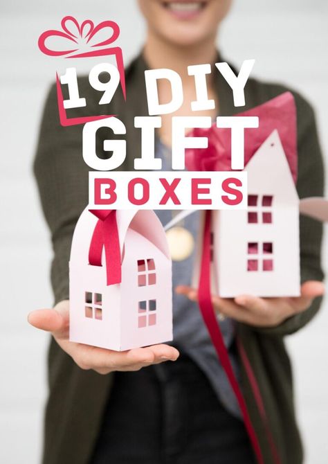 Looking for DIY Gift Box ideas? These easy boxes can be used for gifts, storing trinkets or as cute decor pieces. Simply choose the design you like and use the free printable template to make beautiful gift boxes that close in minutes. Perfect for any gift-giving occasions! #giftideas #giftbox #diygiftbox Gift Box Template Printable, Diy Gift Box Ideas, Gift Box Template Free, Diy Gift Boxes, Diy Gift Box Template, Box Template Printable, Wrap A Gift, Gift Box Ideas, House Gift Box