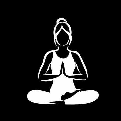 12.6*15.3CM Fashion Yoga Meditation Car Stickers Waterproof ReflectiveVinyl Decals Cartoon Black/Silver C7-0318 _ - AliExpress Mobile Meditation Icon, Yoga Icon, Yoga Images, Cute Backgrounds For Phones, Cartoon Black, Black Yoga, Highlight Icons, Cute Backgrounds, Instagram Highlight Icons