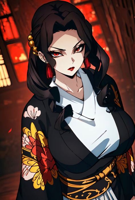 Kimetsu no yaiba Demon Slayer Female Muzan, Muzan Female Version, Female Muzan Kibutsuji, Female Muzan Fanart, Muzan Female, Lady Muzan, Female Muzan, Demon Slayer Muzan, Daki Kimetsu No Yaiba