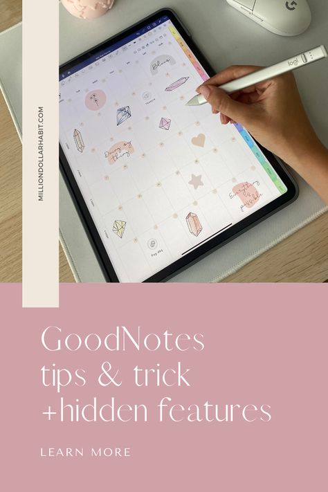 If you're someone who loves to use GoodNotes for taking notes, planning, or journaling, then this post is for you. Today I'll be sharing with you 20 of my favorite GoodNotes tips and tricks, including some hidden features that you might not know about. So let's dive in! Good Notes Sticky Notes Free, Goodnotes How To Use, Good Notes How To Use, Goodnotes Tips Ipad, Good Notes Tips And Tricks, Digital Drawing Template, How To Make Goodnotes Template, Digital Planner Tips, Good Notes Tricks