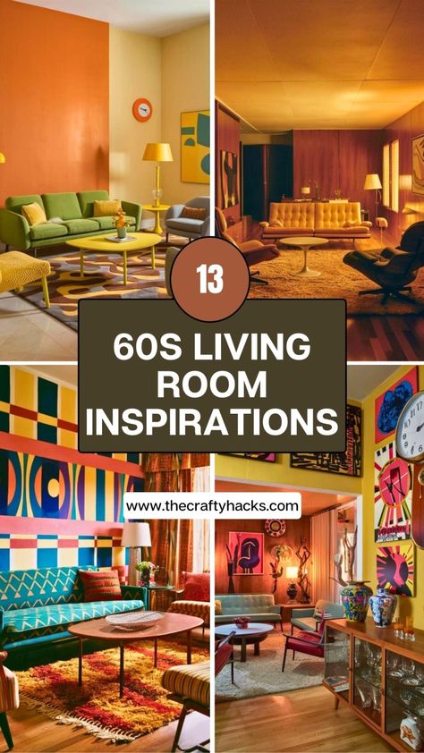 60s Living Room Ideas – 13 Perfect Ideas – The Crafty Hacks 1960 Living Room, Retro Furniture Living Room, Colorful Mid Century Modern Living Room, 50s Living Room, 60s Living Room, 1960s Interior Design, 1960s Living Room, 1950s Living Room, Mid Century Modern Eclectic