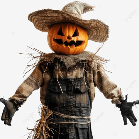 pumpkin scarecrow on halloween evening Scarecrow Reference, Scarecrow Monster, Scarecrow Pumpkin, Scare Crow, Pumpkin Scarecrow, Halloween Scarecrow, Zombie Walk, Halloween Clown, Transparent Image