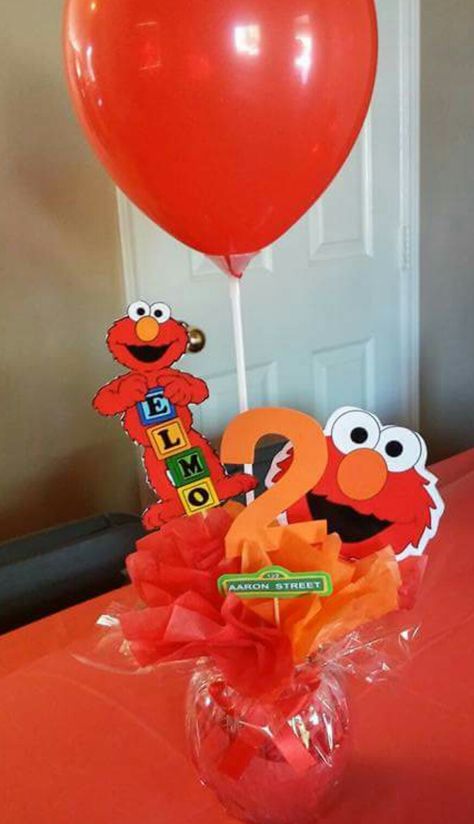 Elmo centerpieces Elmo Birthday Party Centerpieces, Elmo Party Centerpieces, Elmo Birthday Centerpieces Ideas, Elmo Table Centerpieces, Elmo Centerpiece Ideas 2nd Birthday, Elmo Centerpiece Ideas 1st Birthday, Elmo Birthday Ideas, Elmo Centerpiece Ideas, Elmo Centerpieces