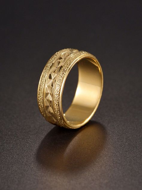 Rings For Men Stone, Gold Band Ring For Men, Wedding Ring For Men Gold, Men's Gold Rings, Men’s Gold Ring Designs, Wedding Rings Men Gold, Ring Men Gold Jewelry, Male Rings Gold, Men’s Gold Jewelry