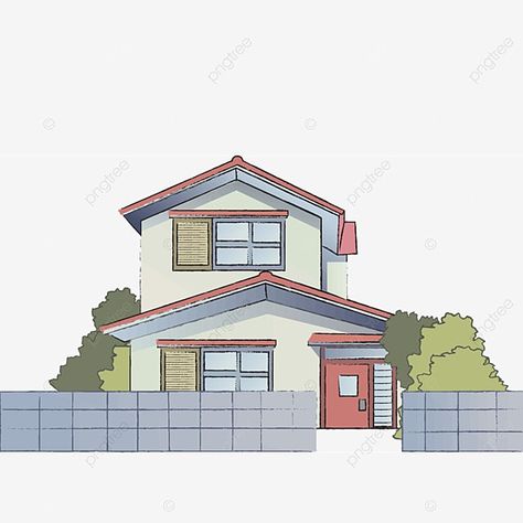 Doraemon House Drawing, Cartoon House Drawing, Chibi House, Architecture Cartoon, Simple House Drawing, Home Symbol, Holiday Homework, House Background, Anime House