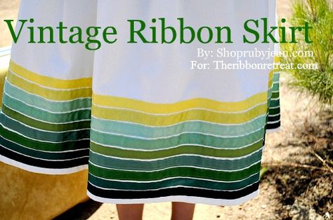 Ribbon Skirt, Skirt Diy, Ribbon Skirts, Crib Skirt, Skirt Tutorial, Ribbon Dress, Ribbon Shirt, Diy Skirt, Skirts For Kids