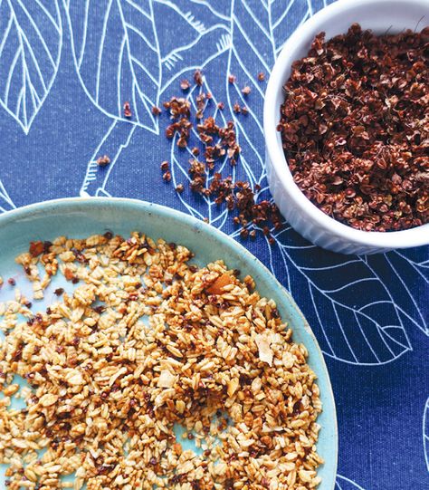 Elie’s Endlessly Adaptable Homemade Granola with Curly Dock Seeds Curly Dock, Seed Granola, Foraging Recipes, Foraged Food, Jelly Roll Pan, Homemade Granola, Healing Herbs, Jelly Roll, Cookie Sheet