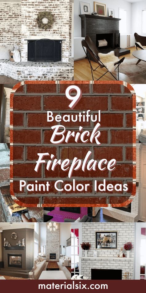 Painting your fireplace the right color can change the entire atmosphere of the room. There are endless color options when it comes to painting a brick fireplace. #livingroom #fireplace #brickfireplace Update Brick Fireplace, Grey Painted Brick, Brick Fireplace Remodel, Fireplace Painted, Fireplace Paint, Black Brick Fireplace, Stained Brick, Brick Fireplace Wall, Red Brick Fireplaces