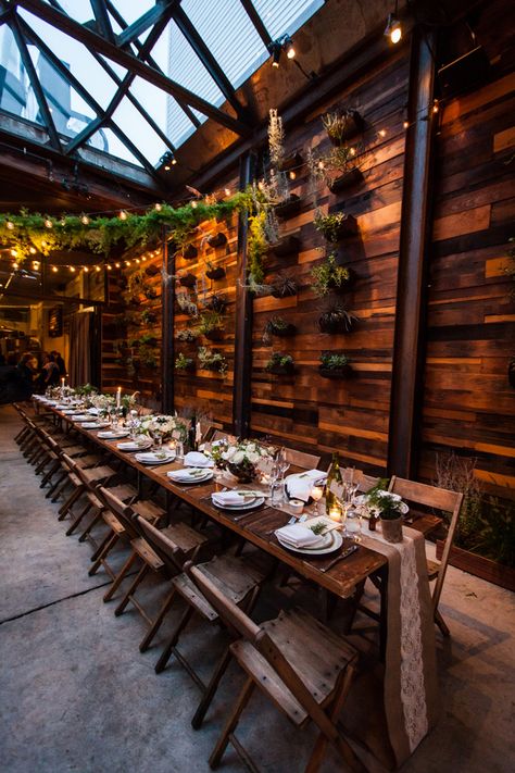 Urban Wedding Reception, Vineyard House, Brooklyn Winery, Romantic Rustic Wedding, Yosemite Wedding, Metal Pergola, Urban Rustic, Rustic Wedding Centerpieces, Urban Wedding