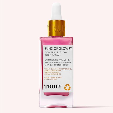 New Truly Buns Of Glowry - Tighten And Glow Butt Serum. If You Have Any Questions Please Ask. Truly Skincare, Pink Serum, Skin Tightening Cream, Anti Aging Face Serum, Beauty Glazed, Collagen Booster, Shaving Oil, Firming Serum, Cream Serum