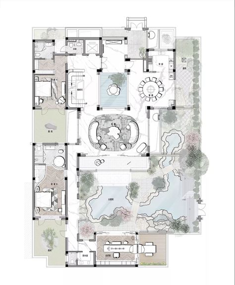 Spa Layout Design, Spa Layout Design Floor Plans, Japanese Home Design Floor Plans, Spa Layout, Design Floor Plans, Traditional Japanese Home, Mad Architects, Japanese Home Design, Layout Plan