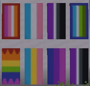 Rainbow Flag Minecraft Banner, Minecraft Lesbian Flag, Minecraft Direction Signs, How To Make Pride Flags In Minecraft, Pride Flags Minecraft, Minecraft Pride Flag Banner, Minecraft Banner Rainbow, Minecraft Pride Banners Tutorial, Pride Flag Minecraft Banner Tutorial