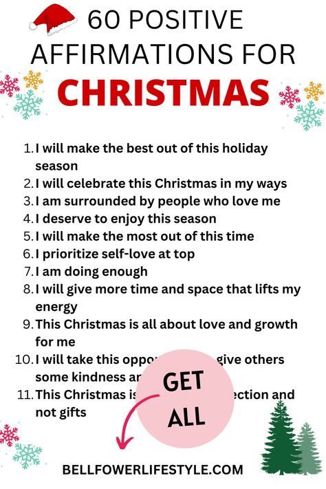 101+ Positive Christmas Affirmations for the Best Holiday Season 2023 December Affirmations, Holiday Affirmations, Christmas Affirmations, December Days, Christmas Proposal, Share Happiness, Friend Christmas, Christmas Gift Guide, Holiday Activities