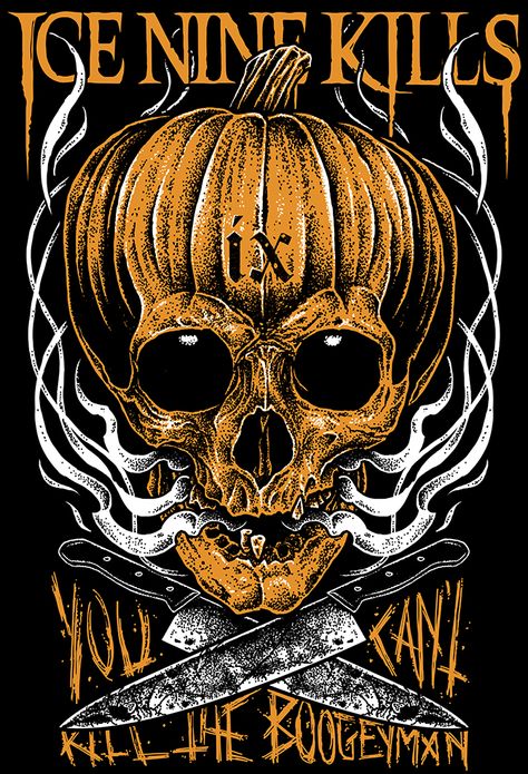 Fashion Illustration Digital, Metal Posters Art, Ice Nine Kills, Metal Band Logos, Ice Nine, Horror Drawing, Heavy Metal Art, The Boogeyman, Wacom Cintiq